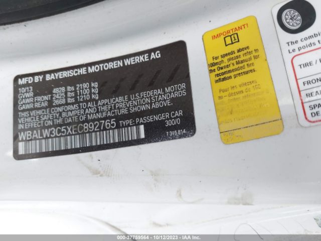 WBALW3C5XEC892765 BMW 6 Series 640i