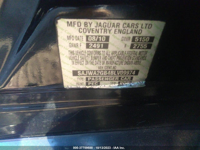 2011 JAGUAR XJ SAJWA2GB4BLV09974 Photo 8