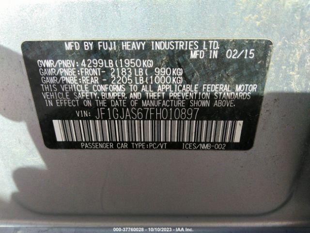 JF1GJAS67FH010897 Subaru Impreza Sedan Limited