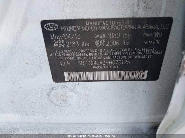 Hyundai Elantra Eco 2017 5NPD94LA3HH070125 Image 9