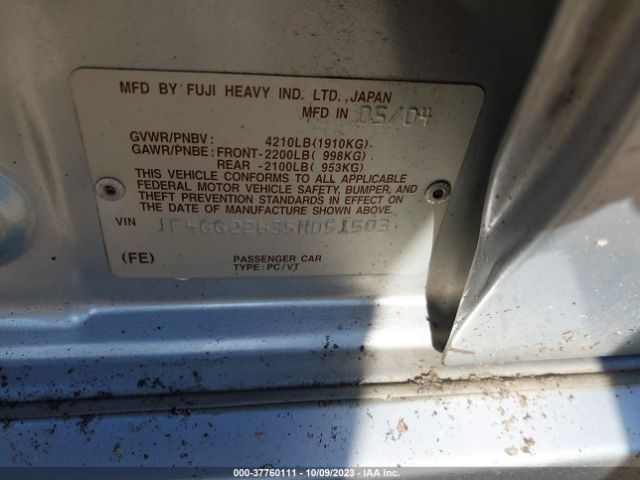 2005 SAAB 9-2X JF4GG22635H051503 Photo 8