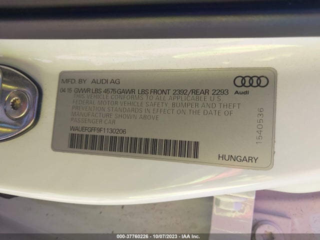 WAUEFGFF9F1130206 Audi A3 2.0t Premium