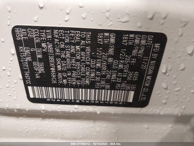 Nissan ROGUE SV 2023 JN8BT3BBXPW468426 Image 9