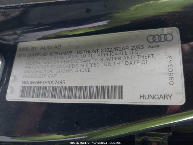 WAUBFGFF1F1007485 Audi S3/a3 2.0t Premium