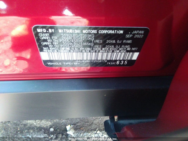 Mitsubishi Outlander Sel 2023 JA4J4VA81PZ008179 Image 9