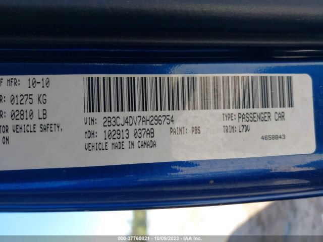 2010 DODGE CHALLENGER 2B3CJ4DV7AH296754 Photo 8