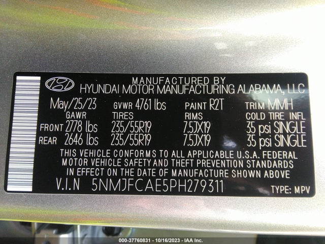 Hyundai TUCSON SEL 2023 5NMJFCAE5PH279311 Image 9