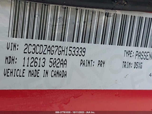 Dodge Challenger Sxt 2016 2C3CDZAG7GH153339 Image 9