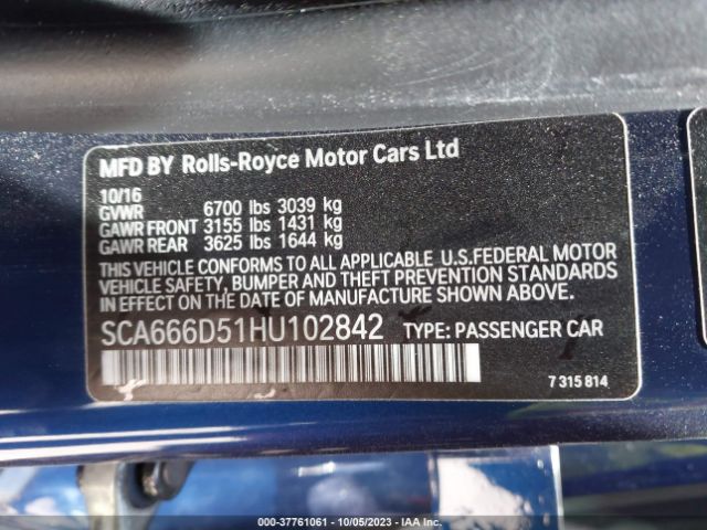 SCA666D51HU102842 Rolls-Royce Dawn