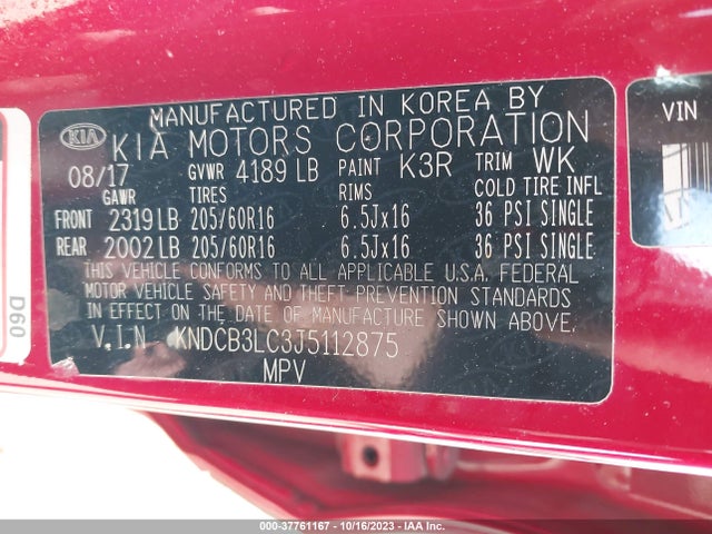 KIA NIRO LX 2018 KNDCB3LC3J5112875 Image 9
