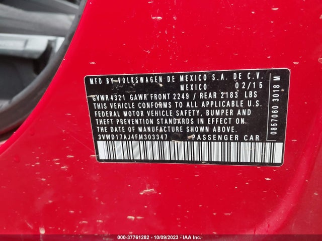 3VWD17AJ4FM303347 Volkswagen Jetta Sedan 1.8t Se