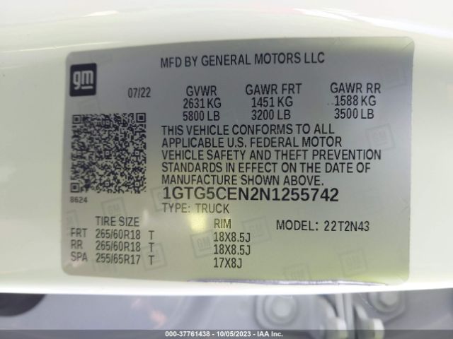 1GTG5CEN2N1255742 GMC Canyon 2wd Elevation