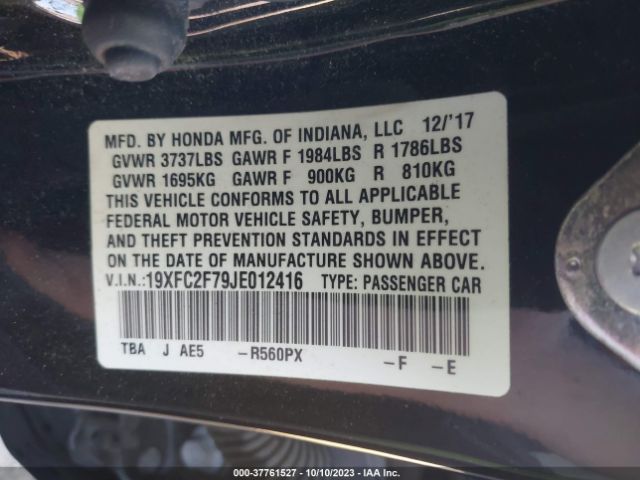 19XFC2F79JE012416 Honda Civic Sedan Ex