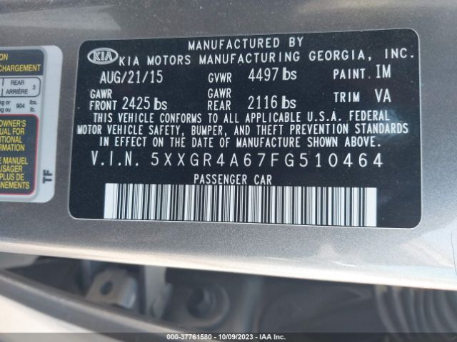 5XXGR4A67FG510464 KIA Optima Sx Turbo