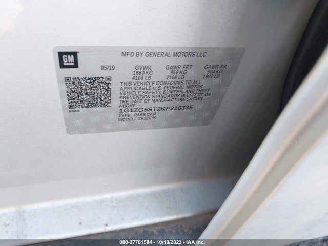 Chevrolet MALIBU RS 2019 1G1ZG5ST2KF216335 Image 9