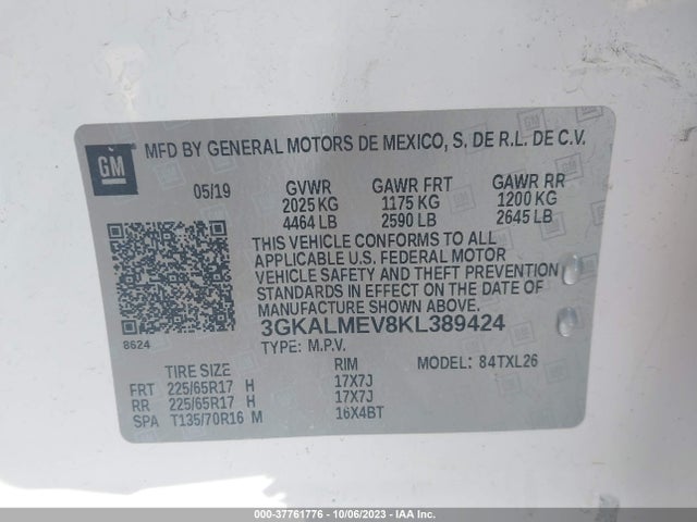 GMC Terrain Sle 2019 3GKALMEV8KL389424 Image 9
