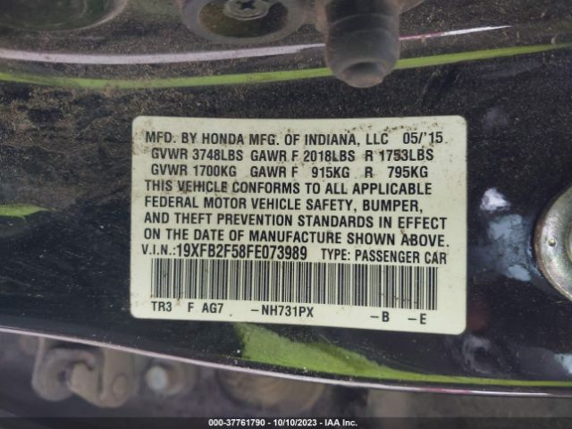 19XFB2F58FE073989 Honda Civic Lx