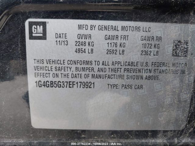1G4GB5G37EF179921 Buick Lacrosse Leather Group