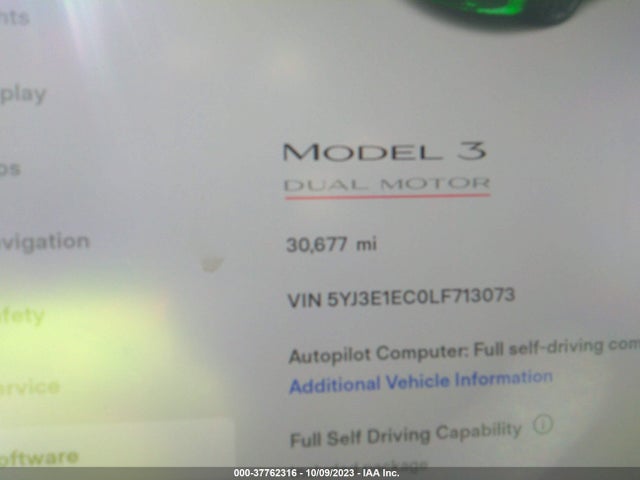 Tesla Model 3 Performance 2020 5YJ3E1EC0LF713073 Image 7