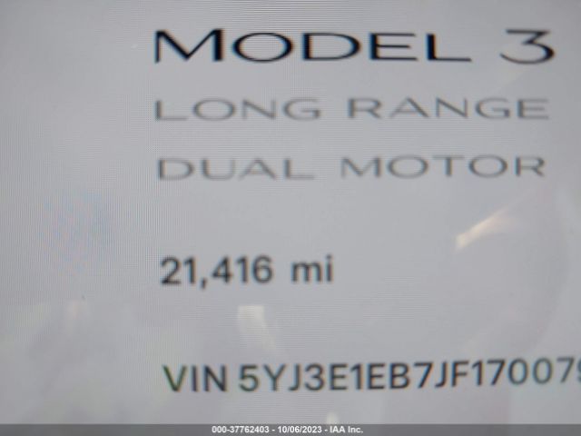 5YJ3E1EB7JF170079 Tesla Model 3 Long Range