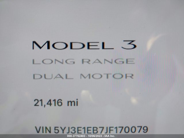 5YJ3E1EB7JF170079 Tesla Model 3 Long Range