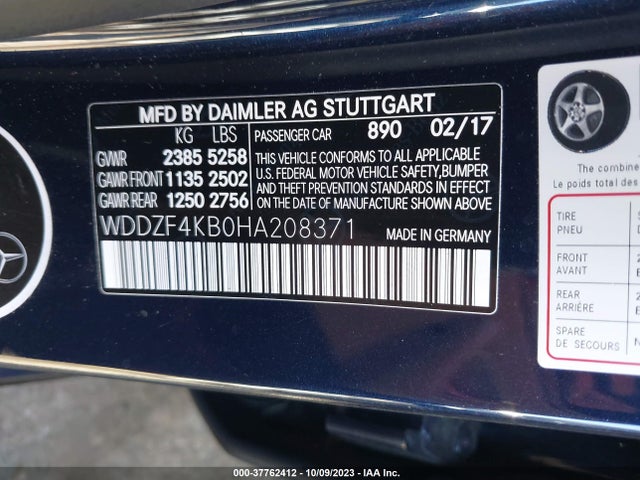 WDDZF4KB0HA208371 Mercedes-Benz E-class E 300
