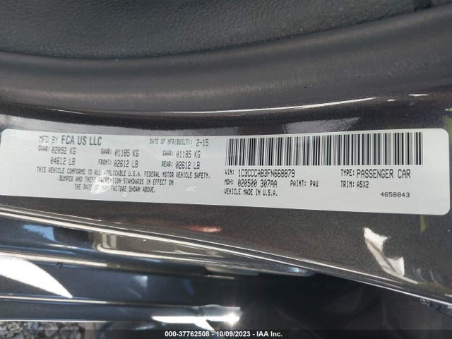 Chrysler 200 Limited 2015 1C3CCCAB3FN668879 Image 9
