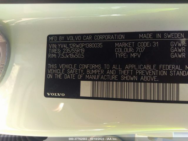 YV4L12RW0P1380035 Volvo Xc60 Plus Dark Theme