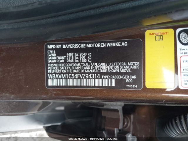 WBAVM1C54FVZ94314 BMW X1 Sdrive28i