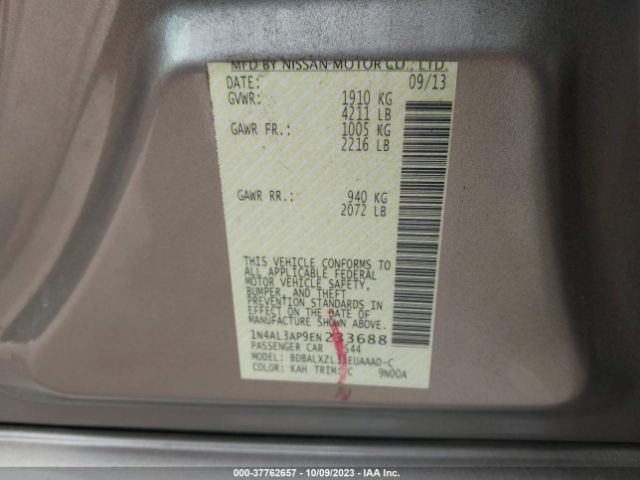 1N4AL3AP9EN233688 Nissan Altima 2.5 Sl