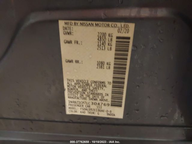 1N4BZ1CP7LC304769 Nissan Leaf Sv Plus