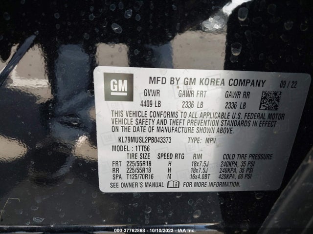 Chevrolet Trailblazer Rs 2023 KL79MUSL2PB043373 Image 9