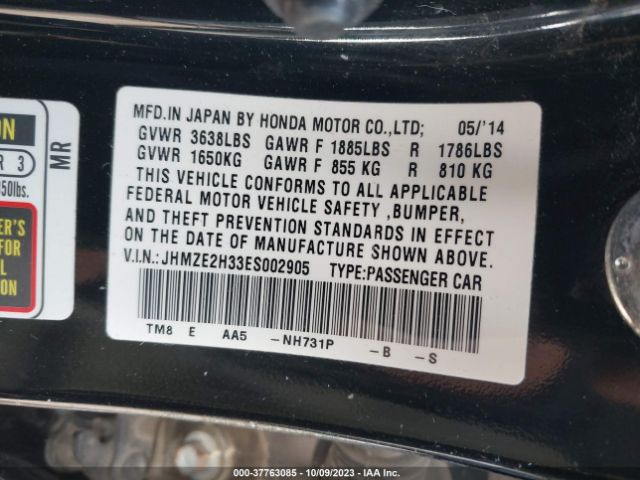 JHMZE2H33ES002905 Honda Insight