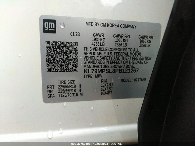 Chevrolet Trailblazer Lt 2023 KL79MPSL8PB121267 Image 9