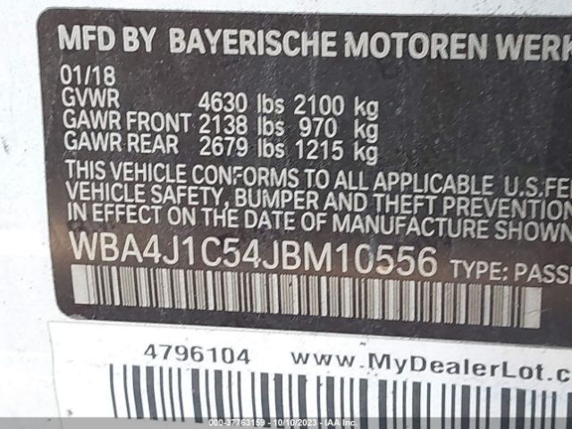 WBA4J1C54JBM10556 BMW 430i Gran Coupe