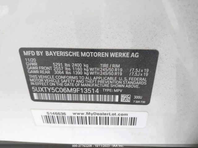 5UXTY5C06M9F13514 BMW X3 Xdrive30i