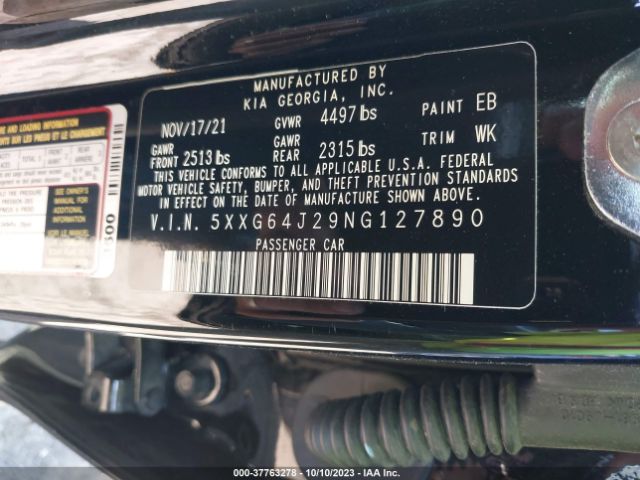 5XXG64J29NG127890 KIA K5 Gt-line