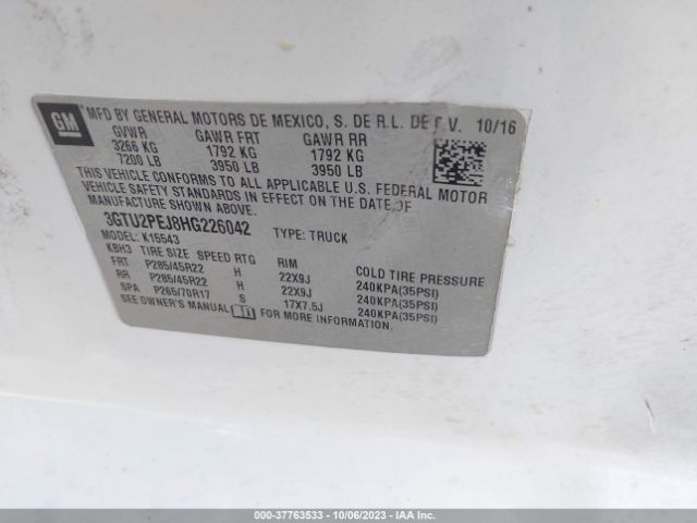 3GTU2PEJ8HG226042 GMC Sierra 1500 Denali