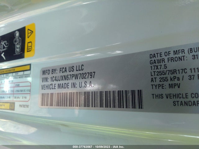 1C4JJXN67PW702797 Jeep WRANGLER 4XE