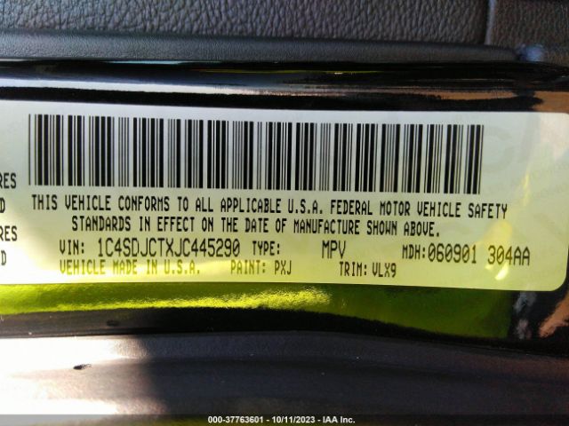 1C4SDJCTXJC445290 Dodge Durango R/t Awd