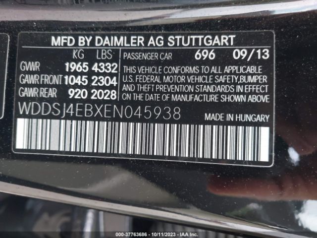 WDDSJ4EBXEN045938 Mercedes-Benz Cla-class Cla 250