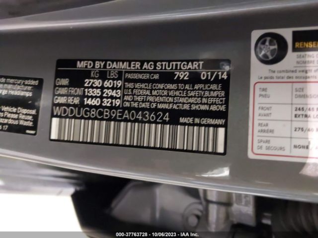 WDDUG8CB9EA043624 Mercedes-Benz S-class S 550