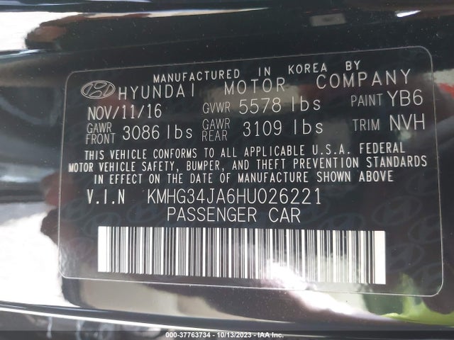 Genesis G90 2017 KMHG34JA6HU026221 Image 22