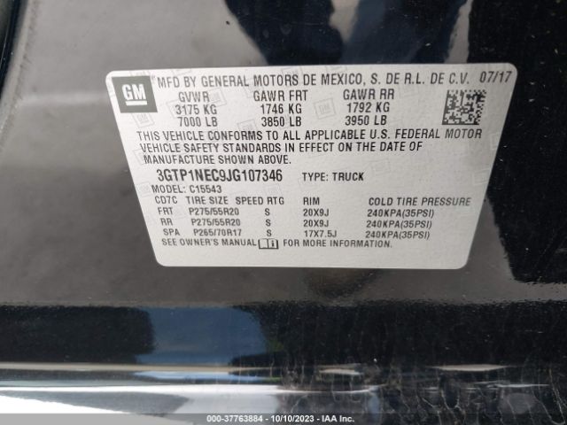 3GTP1NEC9JG107346 GMC Sierra 1500 Slt