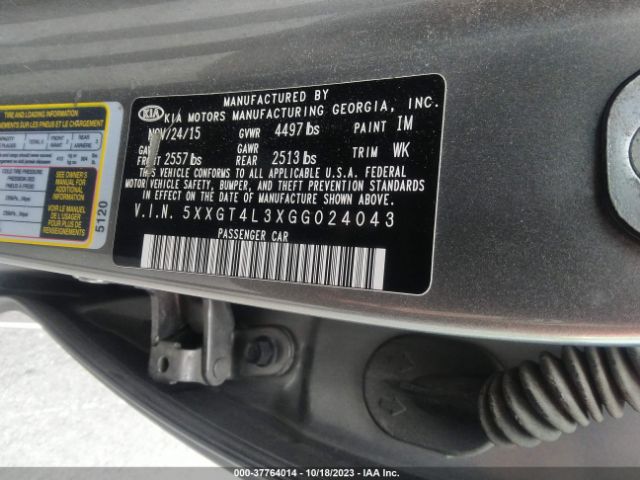 5XXGT4L3XGG024043 KIA Optima Lx