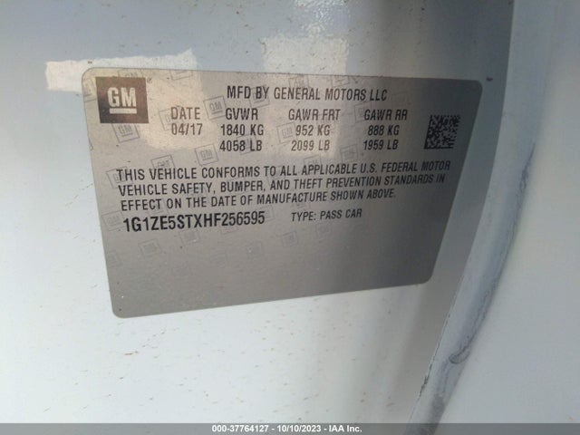 Chevrolet MALIBU 1LT 2017 1G1ZE5STXHF256595 Image 9