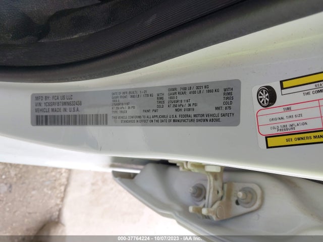 RAM 1500 Big Horn 2021 1C6SRFBT9MN632438 Image 9