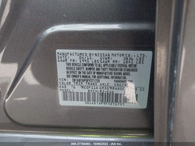 3N1AB7AP9FY271739 Nissan SENTRA SR