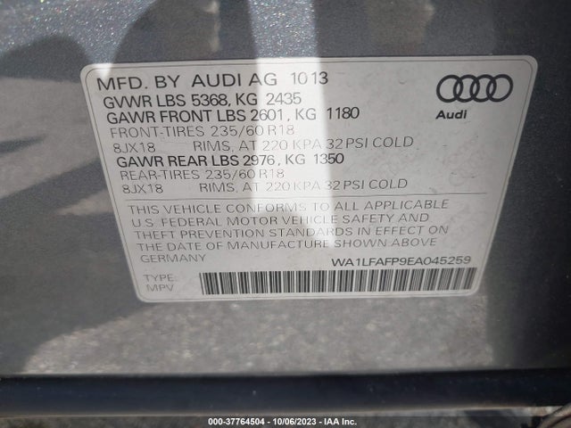 WA1LFAFP9EA045259 Audi Q5 Premium Plus