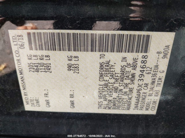 Nissan Maxima 3.5 Platinum 2018 1N4AA6AP6JC394688 Image 9